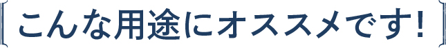 〔こんな用途にオススメです！〕